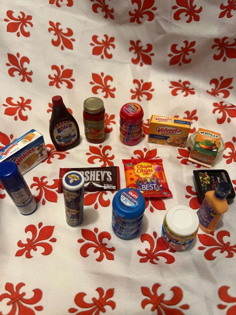 Lot mini brands collectables and Novelty Snacks - Blue and Red Packaging